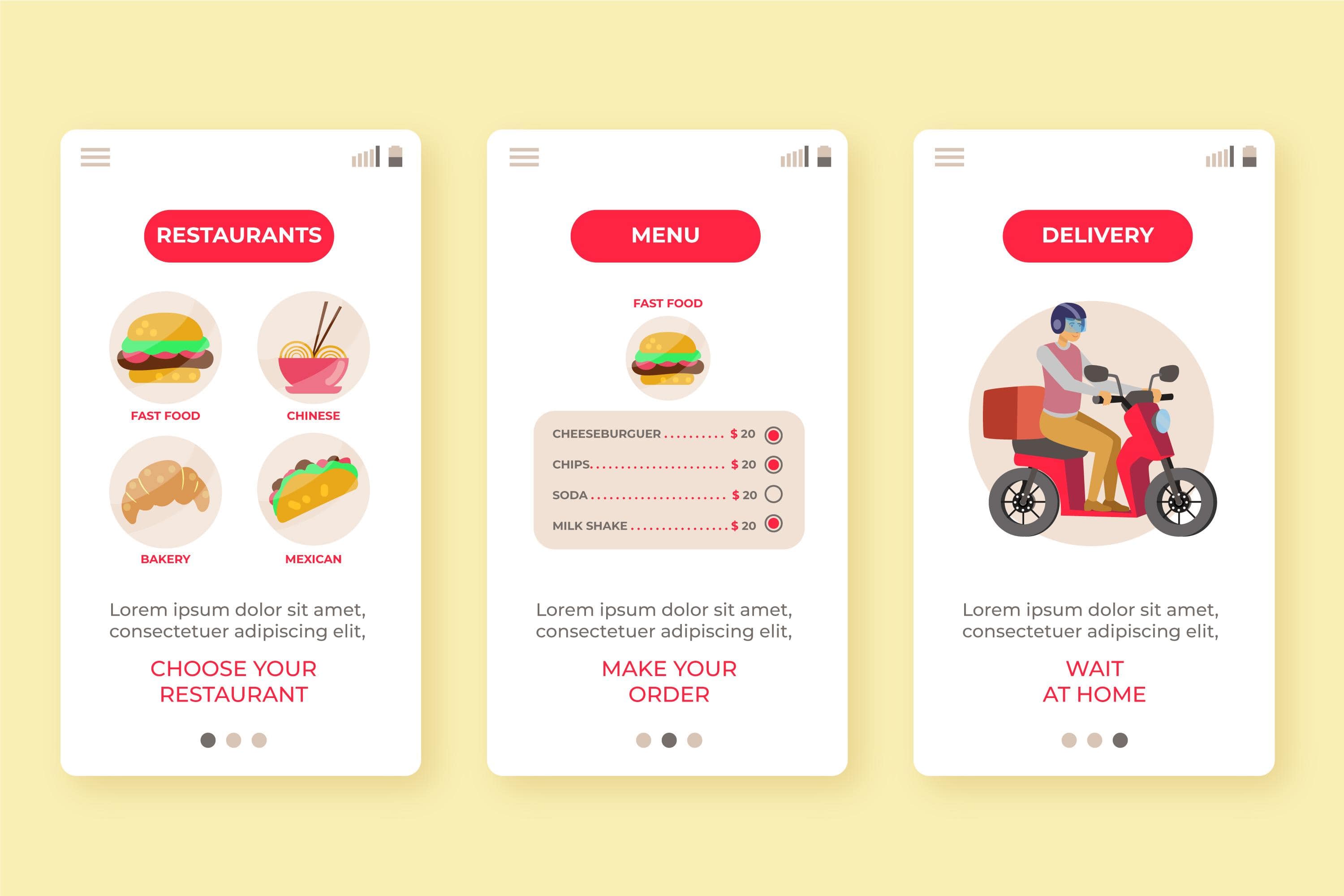 Food delivery app